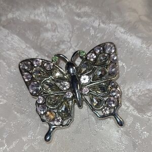 Sparkling Rhinestone Butterfly Brooch
